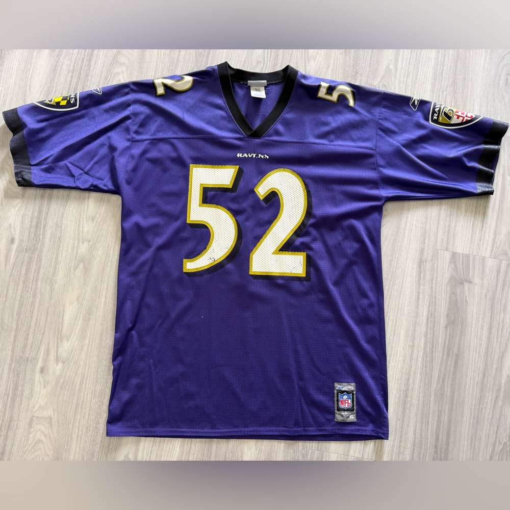 Reebok Ray Lewis #52 Baltimore Ravens NFL Football Jersey Mens XL
